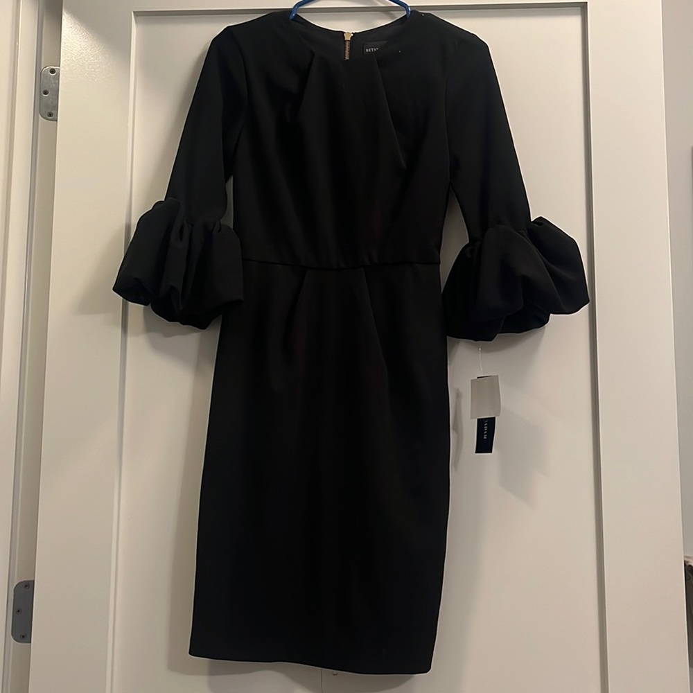 Betsy & Adam black dress with tag